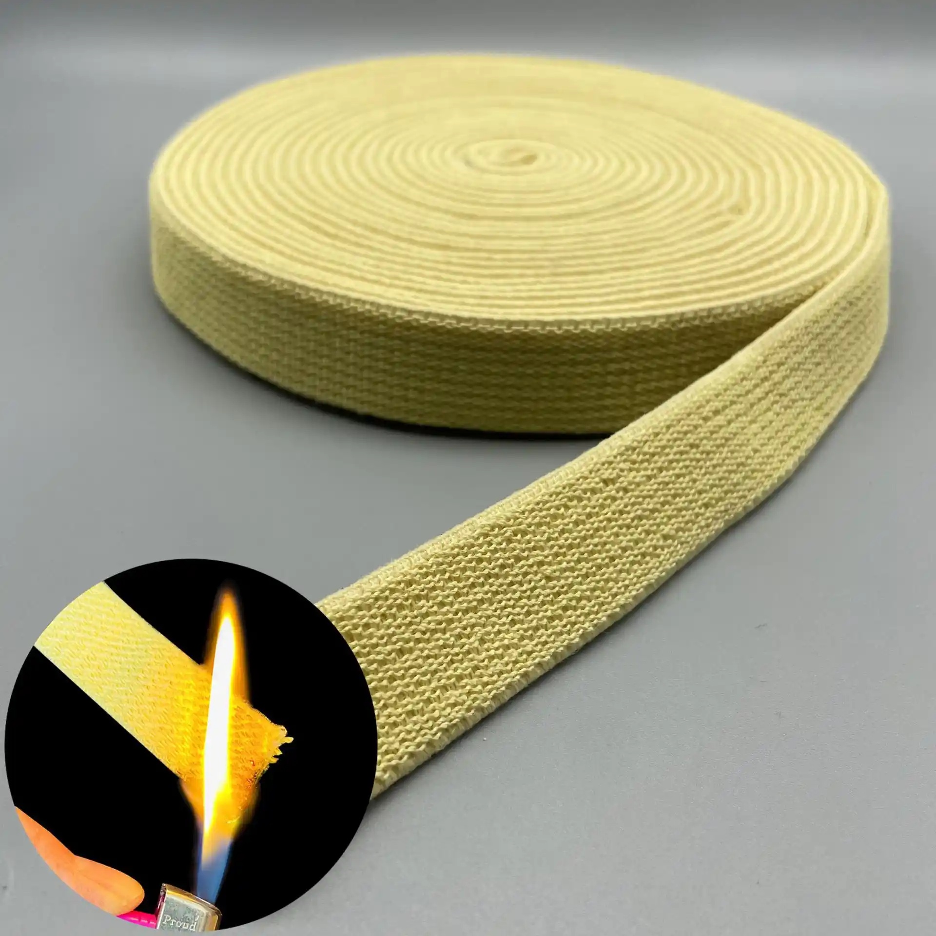 High-strength flame-retardant safety webbing roll for industrial harness and fall protection
